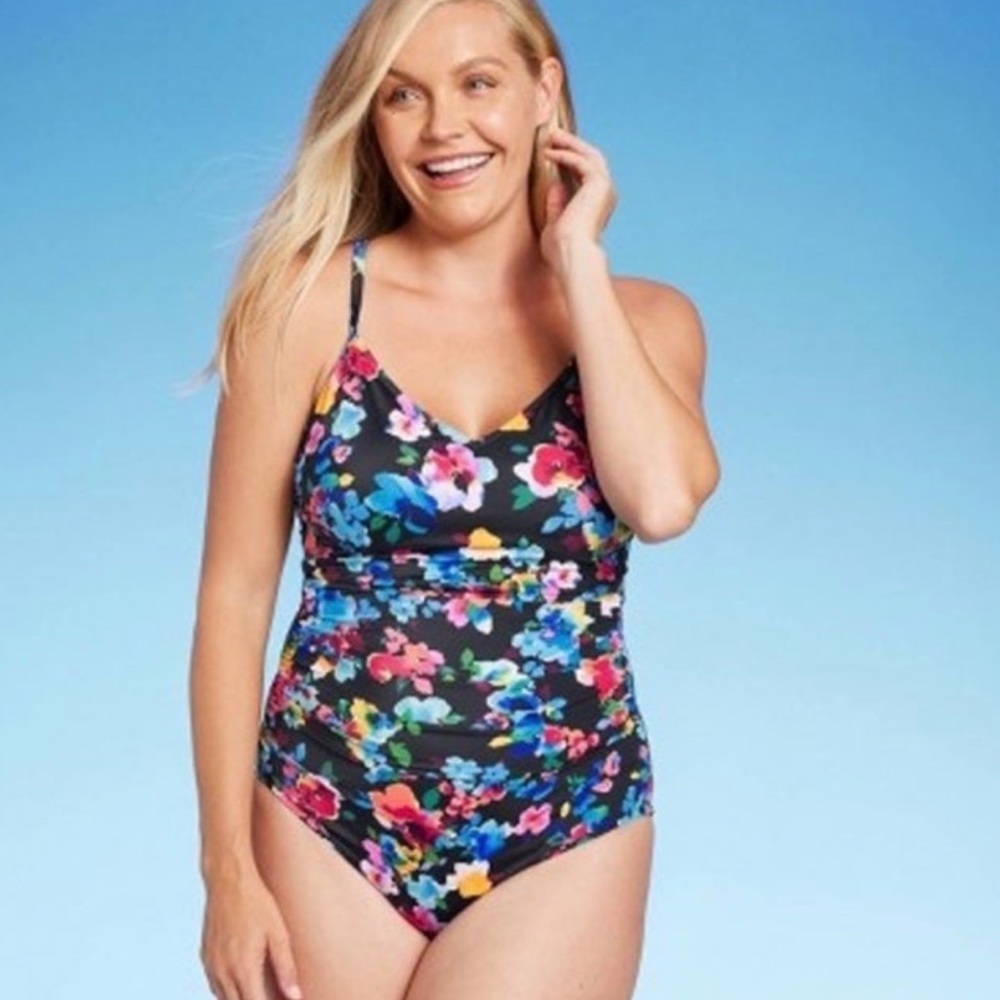 AQUA GREEN Large for Target Swimsuit One-Piece NEW! Retail $50